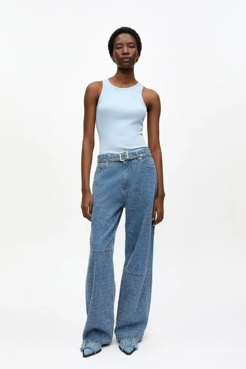 Blaue strukturierte Izey-Jeans Blaue strukturierte Izey-Jeans