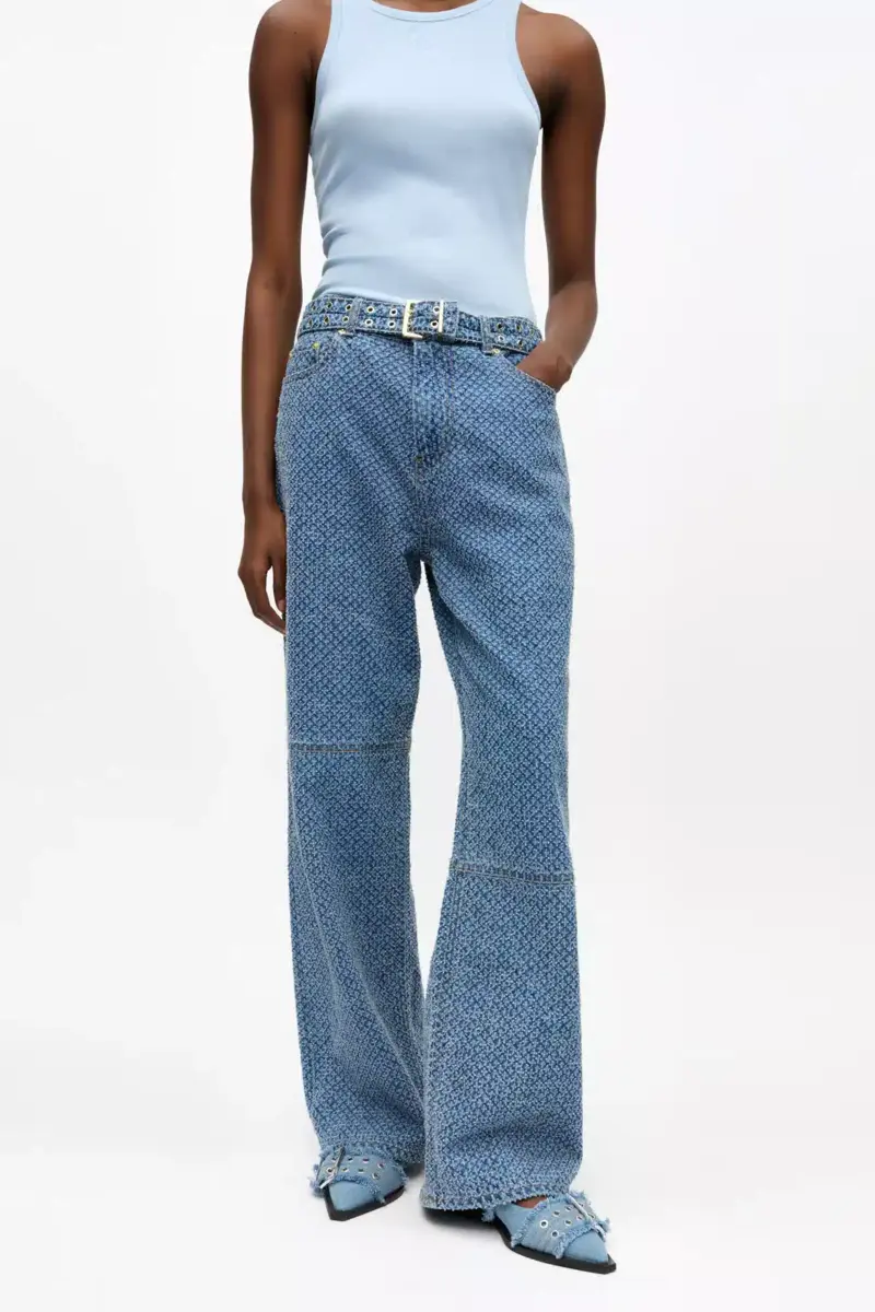 Blaue strukturierte Izey-Jeans Blaue strukturierte Izey-Jeans