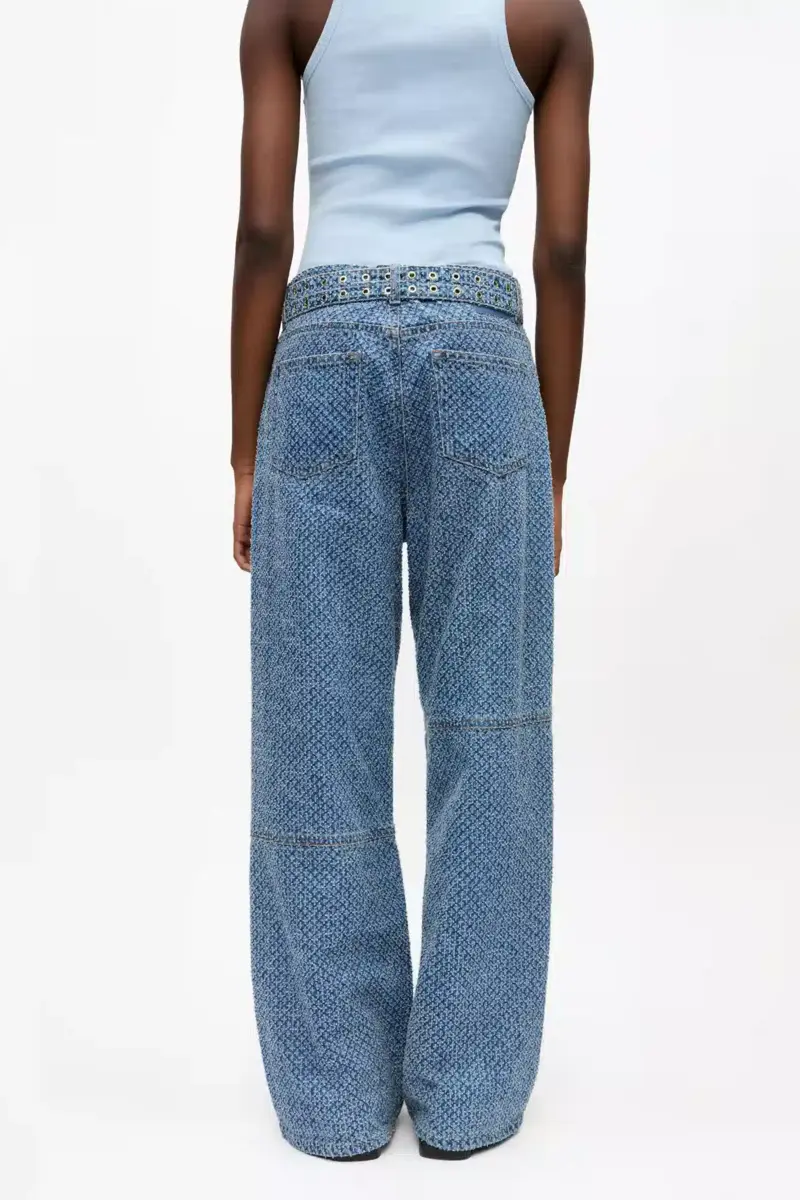 Blaue strukturierte Izey-Jeans Blaue strukturierte Izey-Jeans