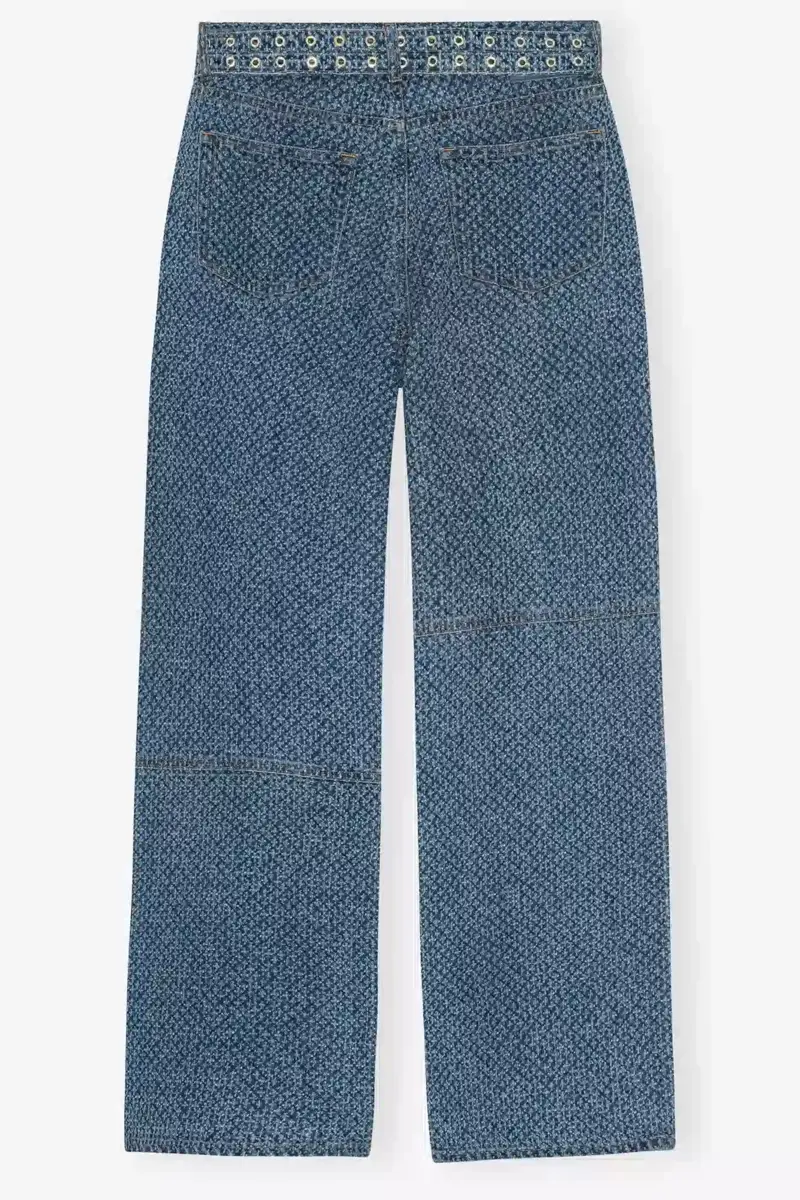Blaue strukturierte Izey-Jeans Blaue strukturierte Izey-Jeans