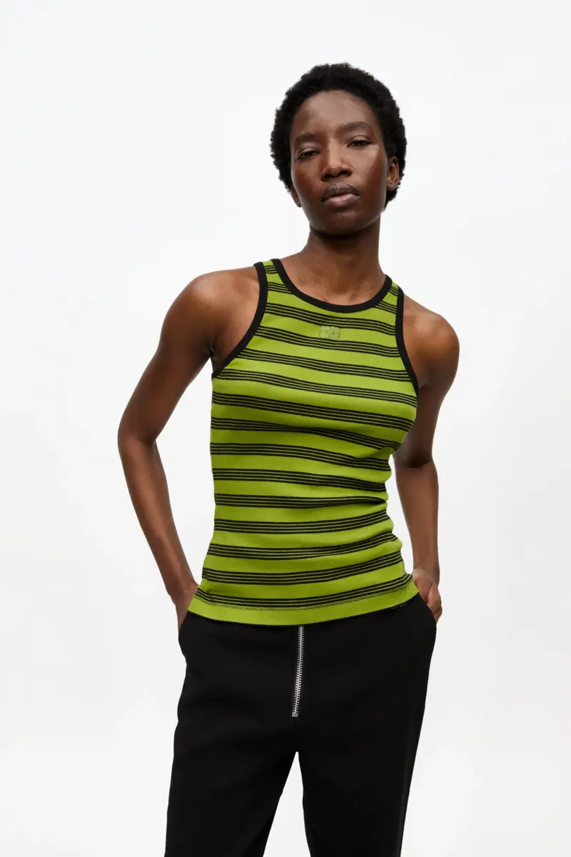 gestreiftes tanktop aus weicher baumwollrippe 1 1 - Gestreiftes Tanktop aus weicher Baumwollrippe