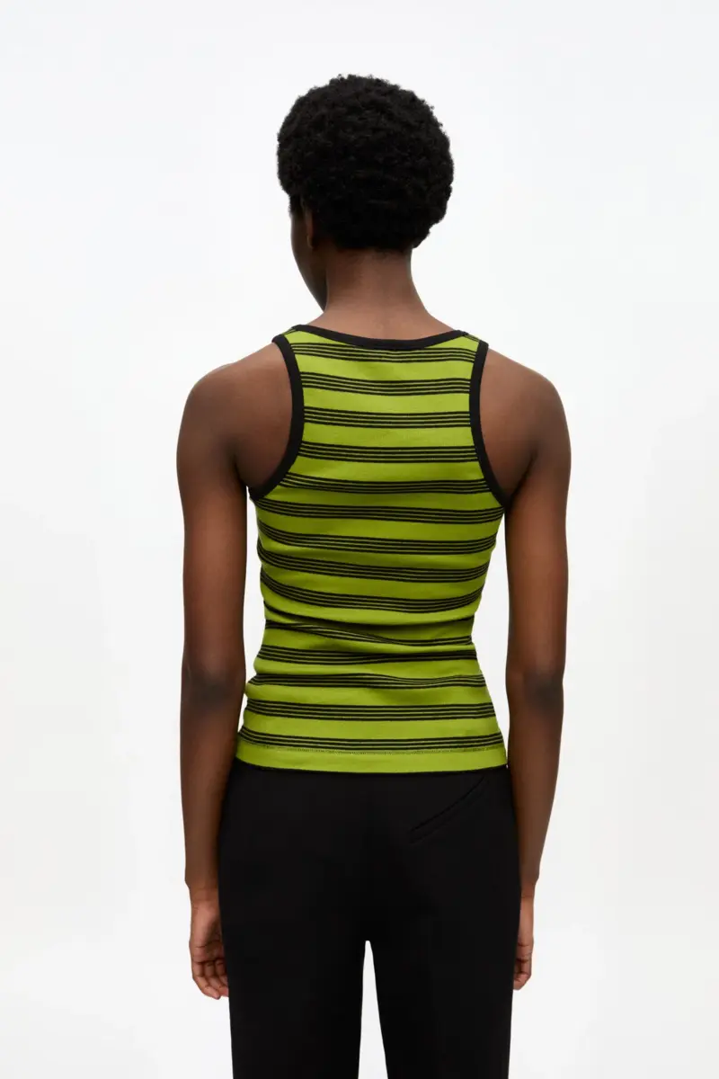 Gestreiftes Tanktop aus weicher Baumwollrippe Gestreiftes Tanktop aus weicher Baumwollrippe