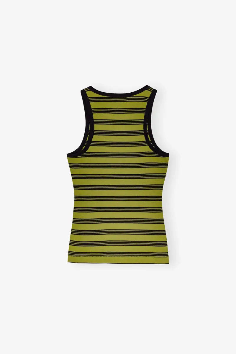 Gestreiftes Tanktop aus weicher Baumwollrippe Gestreiftes Tanktop aus weicher Baumwollrippe