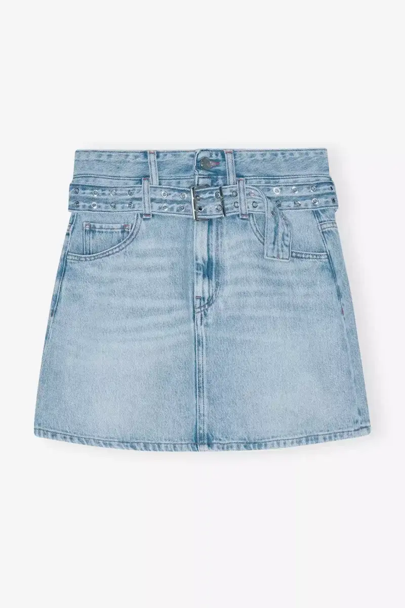 Hellblauer Mini-Denimrock Hellblauer Mini-Denimrock