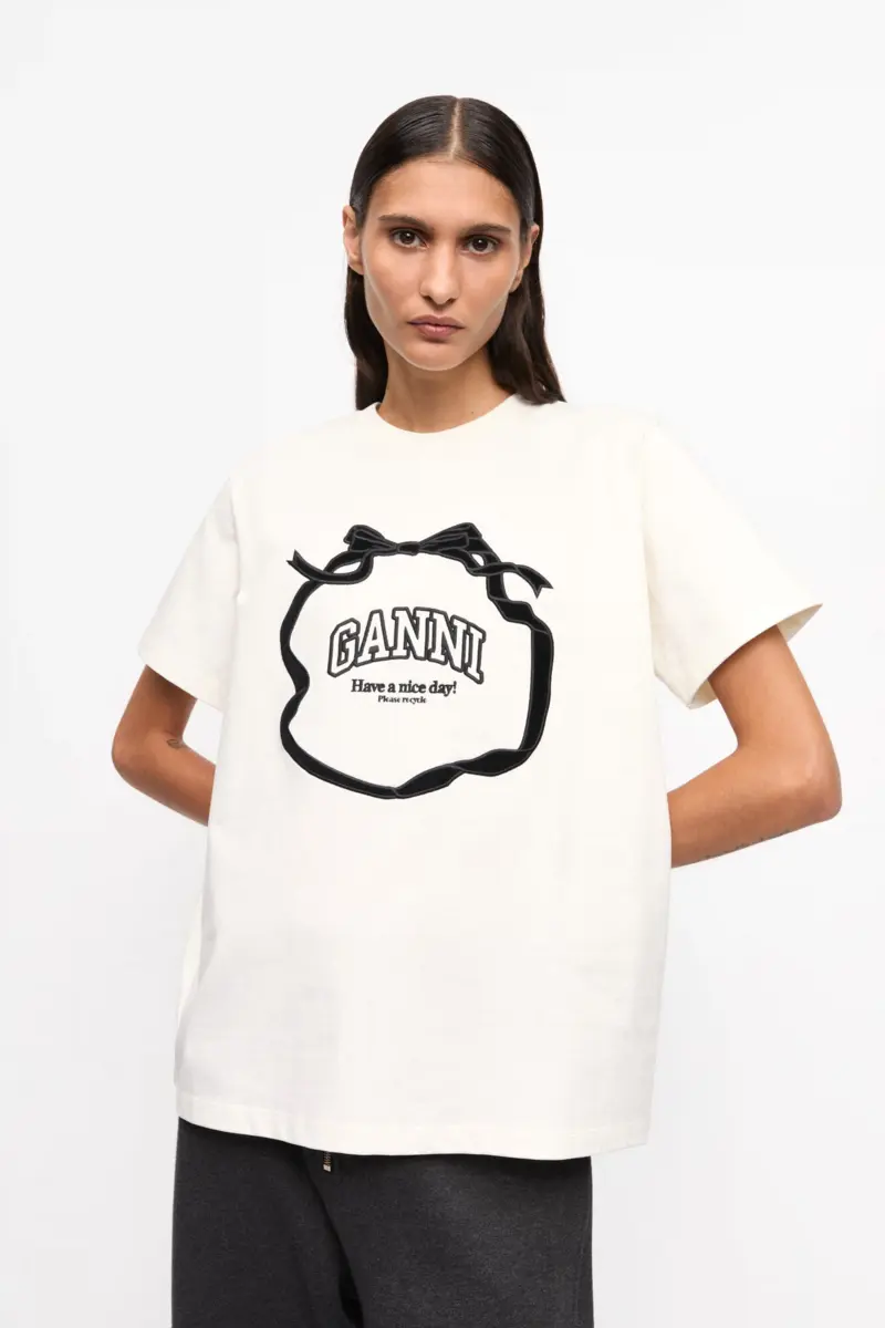 Ivory Relaxed Bow T-Shirt
