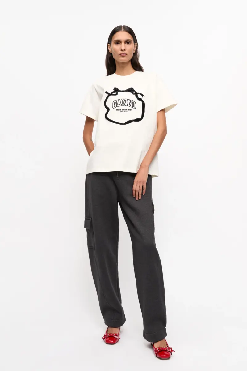 Ivory Relaxed Bow T-Shirt Ivory Relaxed Bow T-Shirt
