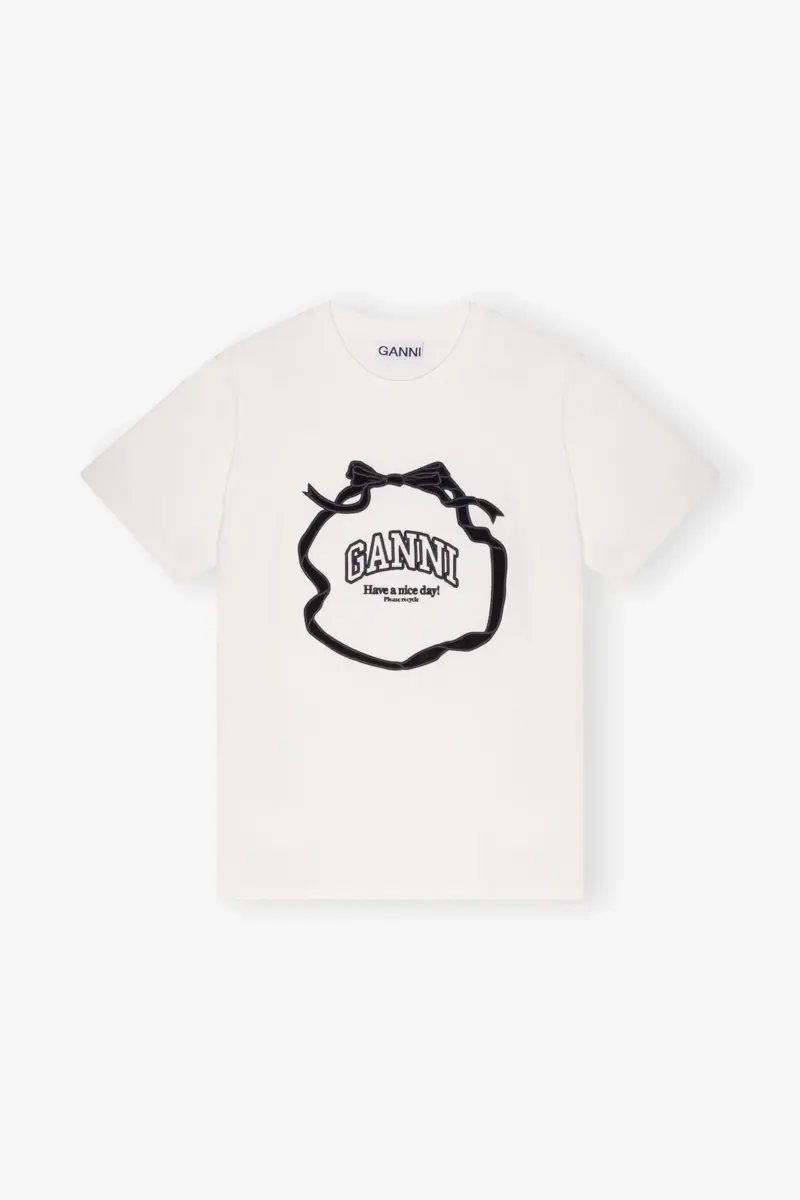Ivory Relaxed Bow T-Shirt Ivory Relaxed Bow T-Shirt