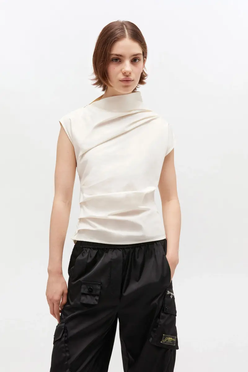 Ivory Ruched Top