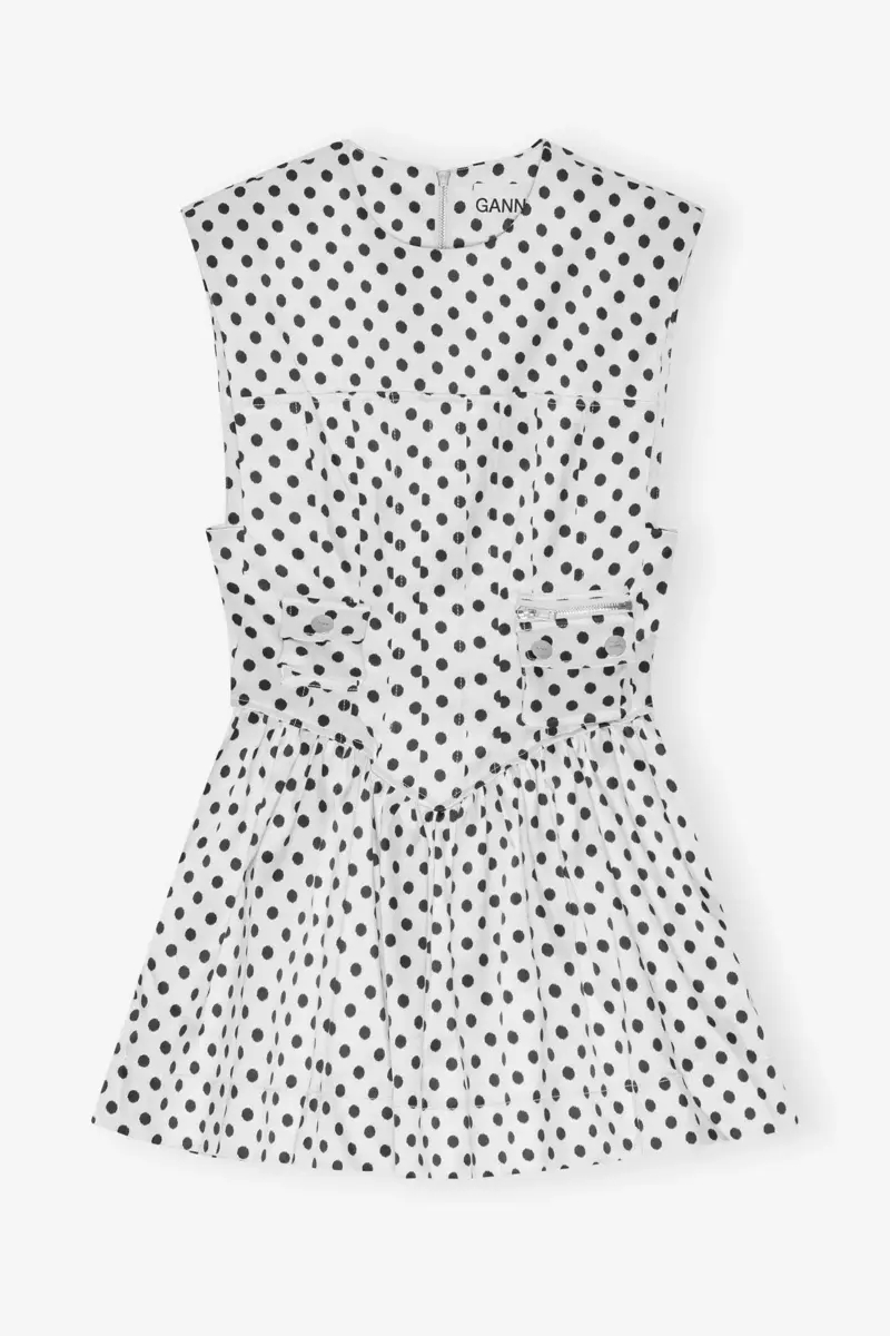 Mini-Korsettkleid aus Satin mit Polka-Dots Mini-Korsettkleid aus Satin mit Polka-Dots