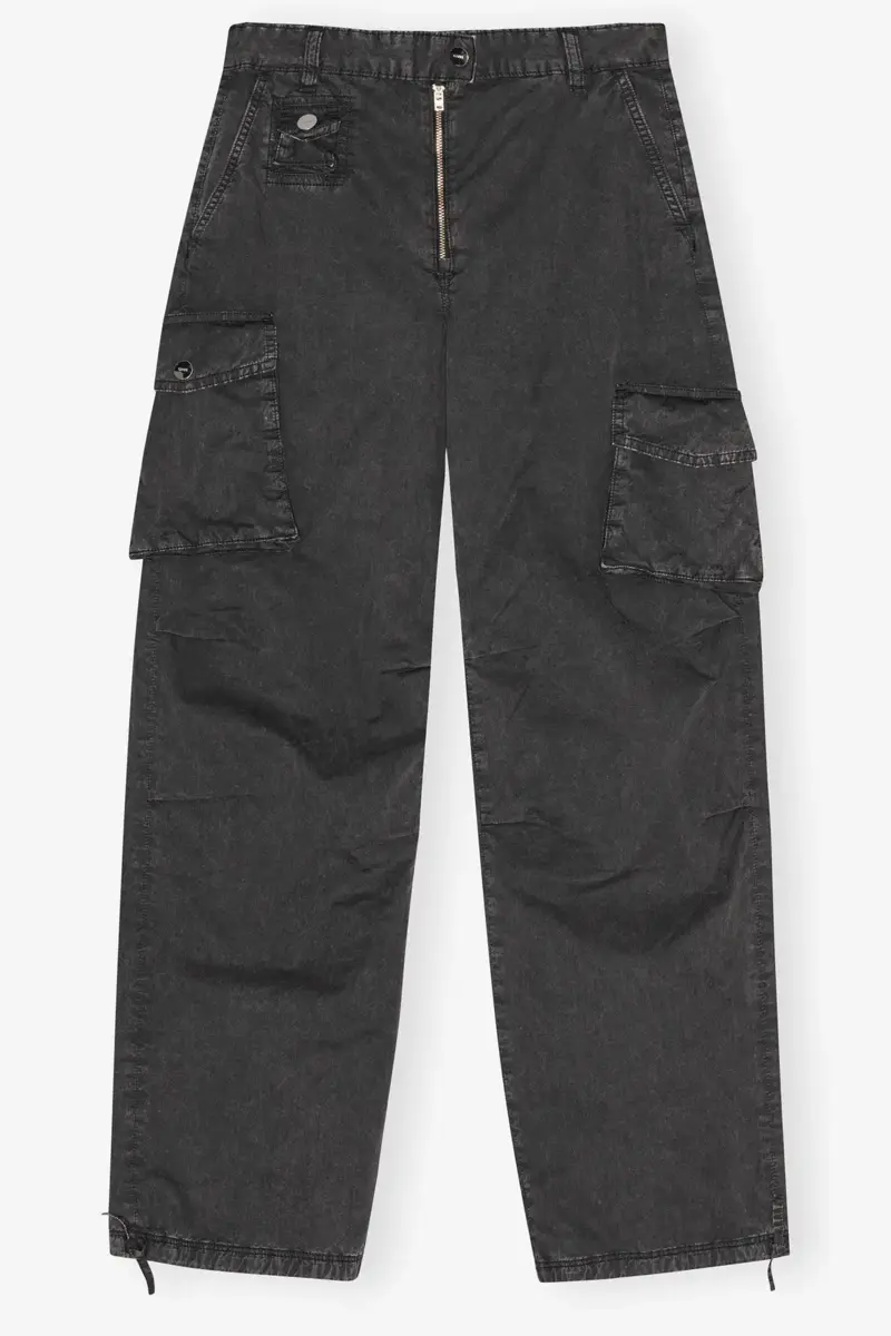 Schwarz gewaschene Twill-Hose Schwarz gewaschene Twill-Hose