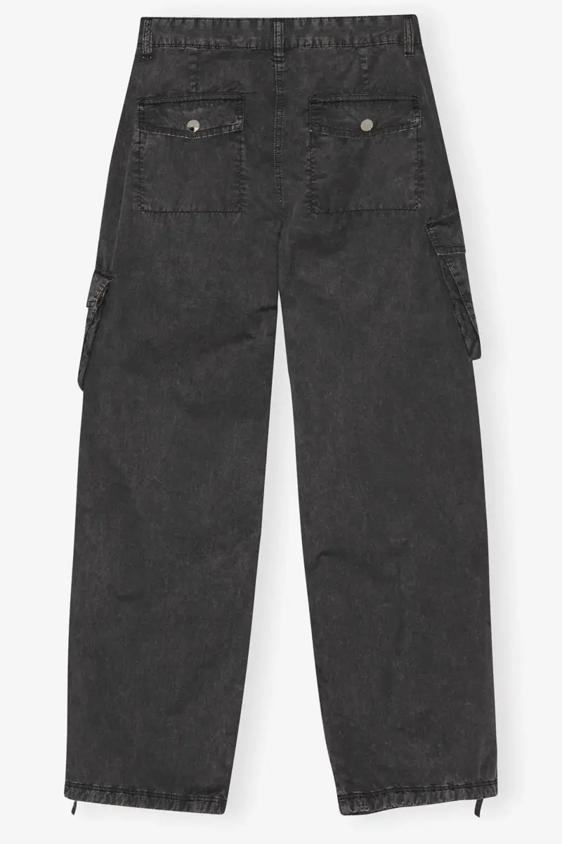 Schwarz gewaschene Twill-Hose Schwarz gewaschene Twill-Hose