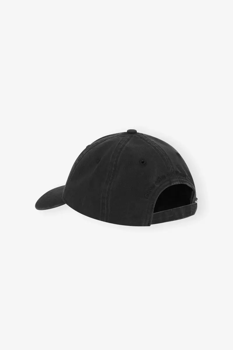 Schwarze Canvas-Kappe