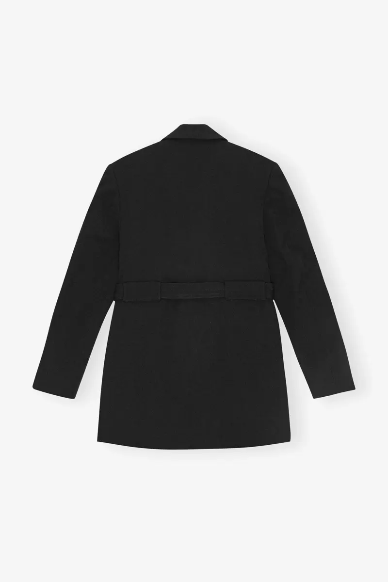 Schwarzer Blazer aus gebondeter Kreide Schwarzer Blazer aus gebondeter Kreide