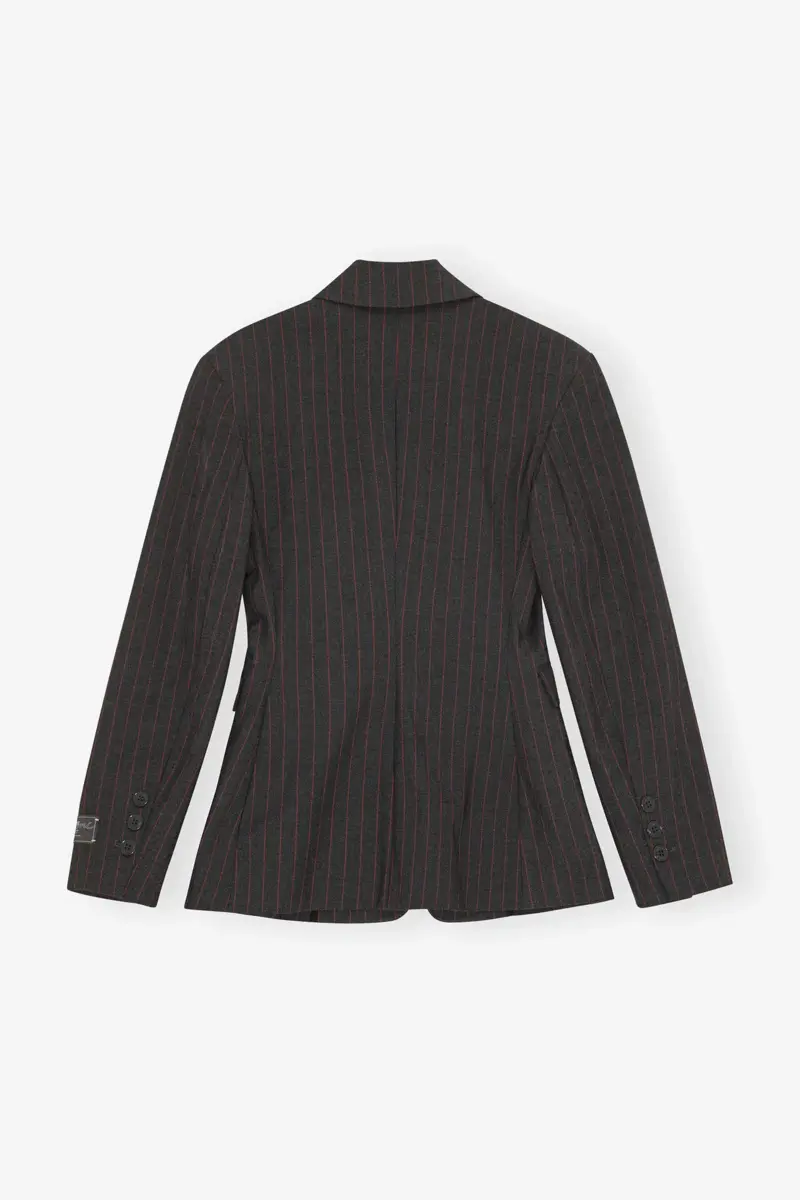 Schwarzer Nadelstreifenblazer Schwarzer Nadelstreifenblazer