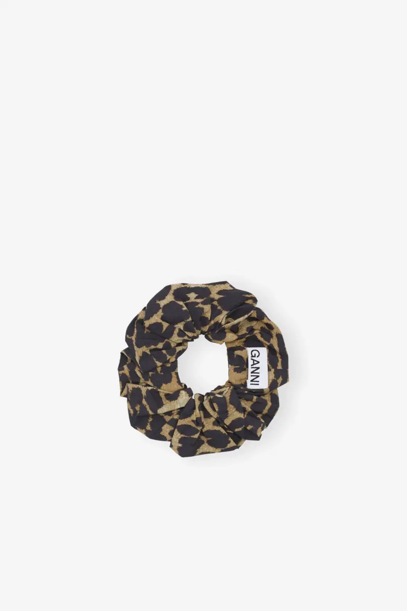 Scrunchie aus Baumwolle mit Leopardenmuster Scrunchie aus Baumwolle mit Leopardenmuster