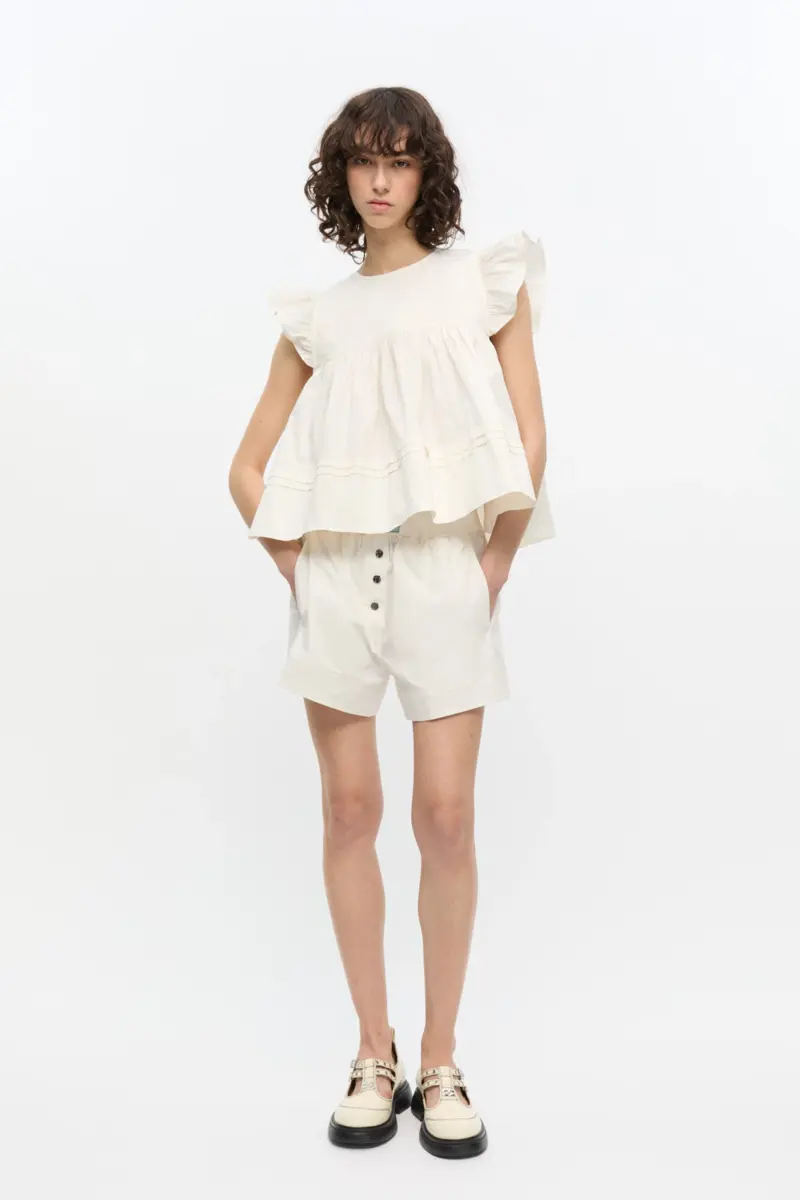Weiße Baumwollshorts Weiße Baumwollshorts