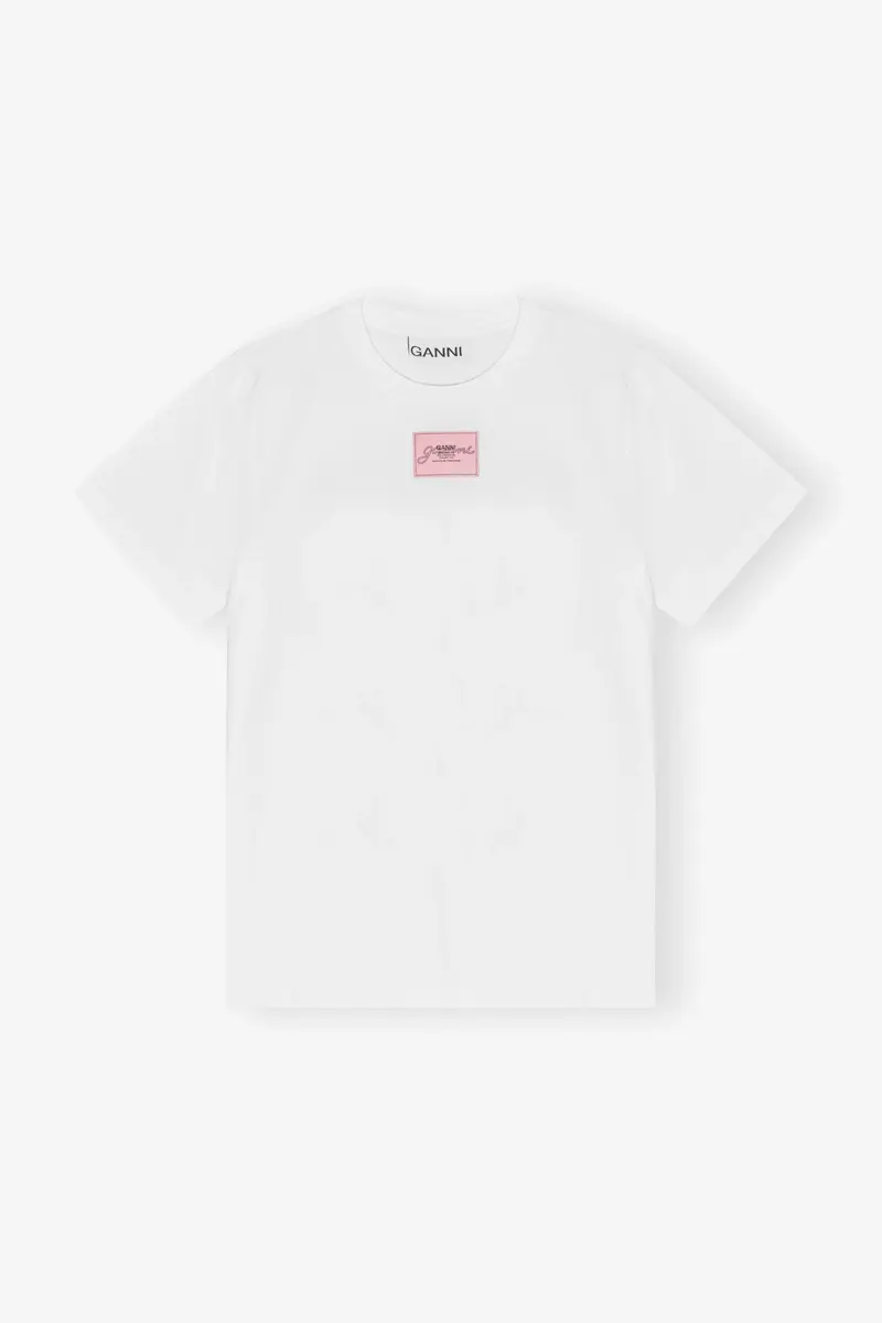 Weißes Basic-Jersey-T-Shirt in lockerer Passform Weißes Basic-Jersey-T-Shirt in lockerer Passform