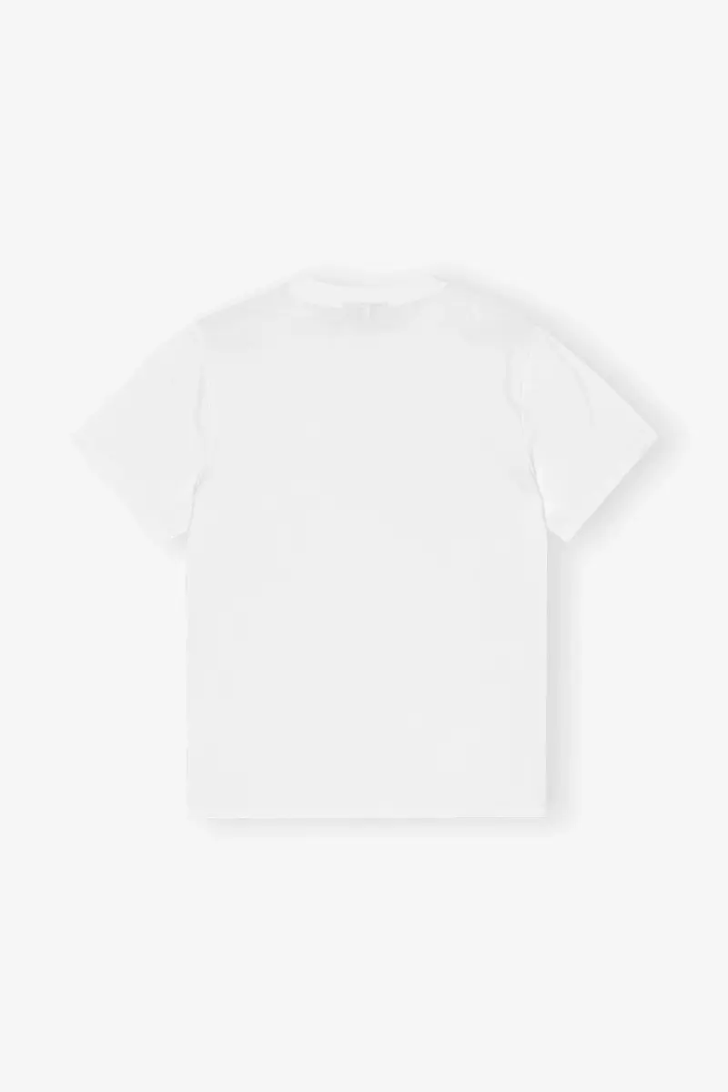 Weißes Basic-Jersey-T-Shirt mit Kirschprint Weißes Basic-Jersey-T-Shirt mit Kirschprint